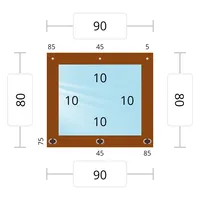 Мягкое окно 90x80 см, для веранды, беседки